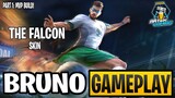BRUNO "The Falcon" SKIN GAMEPLAY PART 1 | MVP BUILD! | MLBB