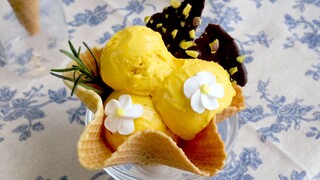 [Makanan] Cara Membuat Es Krim Mangga dan Cone Es Krim