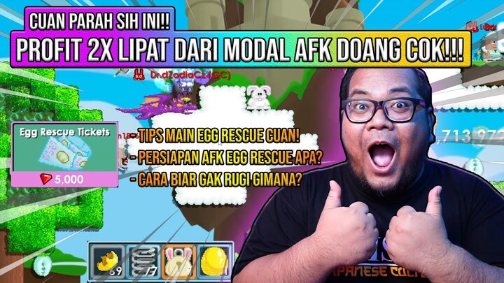 BIG PROFIT EASTER CUMA AFK DOANG! | TIPS EGGRESCUE CUAN PARAH | GROWTOPIA INDONESIA