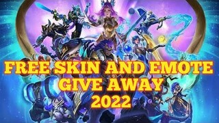 Mobile legends free skin and emote give away 2022