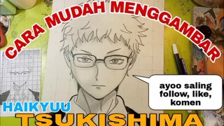 cara mudah menggambar anime HAIKYUU