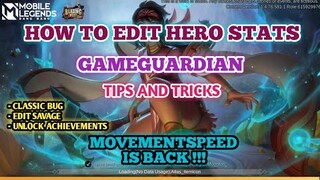 How To Edit Hero Stats ( Movements Speed Is Back ) Using Gameguardian New Tricks