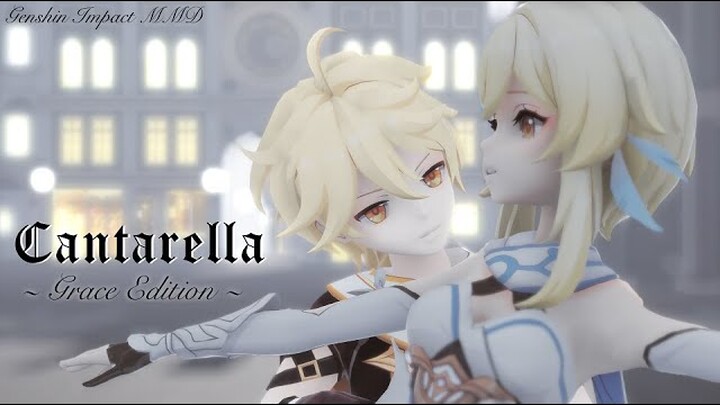 【MMD/Genshin Impact】 Cantarella (カンタレラ) ~ Grace Edition ~ Eng Sub - 4K 60FPS - Aether & Lumine