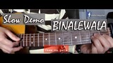 Binalewala (Michael Libranda) SLOW DEMO Fingerstyle Guitar Cover with Chords