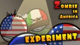 Zombie in America. Experiment. countryballs