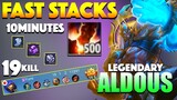 Aldous 500 Stacks in 10 Minutes?! | Realm Watcher Aldous | Former Top 1 Global Aldous By Yumi ~ MLBB