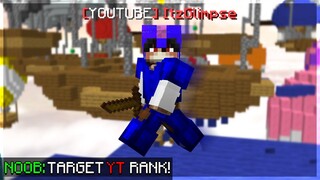 Playing UNNICKED With YOUTUBE RANK! | Hypixel Bedwars