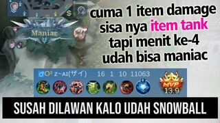 Cuma Butuh 1 ITEM DAMAGE. Sisanya Item Defense. Menit 4 Udah bisa Maniac