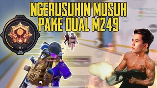 NGERUSUHIN MUSUH DI TIER NERAKA PAKE M249 ?! PELURU NYA SAMPE GAK ABIS - ABIS WKWKWK - PUBG MOBILE