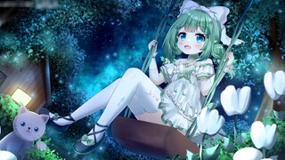 【Live Wallpaper】Cute elves swinging on the swing in the forest!