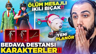 BEDAVA ALINABİLEN YENİ KARAKTERLER GELDİ!! 😱 OYUNUN İLK İKİLİ BIÇAĞI VE YENİ PLANÖR!! | PUBG MOBILE