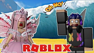 ROBLOX TSUNAMI GAME | ESCAPING A GIANT TSUNAMI!