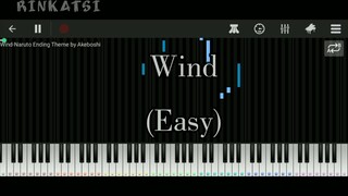 Wind - Naruto Ending theme song | tutorial Easy