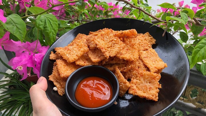 Tận dụng cơm nguội làm snack CƠM CHÁY giòn rụm | Ăn vặt dễ làm