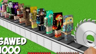 You can saw off all the girls in Minecraft! Super trap for 1000 girls!