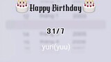 chúc mừng sinh nhật: yuri ( yuu)🥳