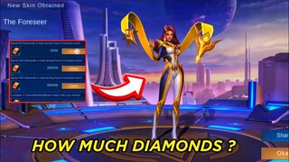 HOW MUCH DIAMONDS FOR ESMERALDA FUTURE FORESEEN HERO SKIN || ESMERALDA HERO SKIN DRAW 2022 MLBB