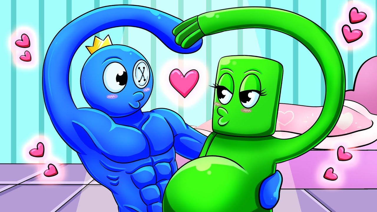 Rainbow Friends Blue and Green Art