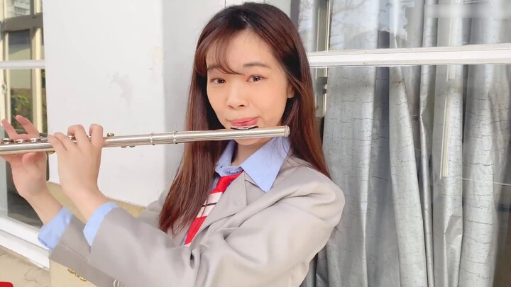 光るなら - 月は君のush Your Lie in April Your Lie in April Anime Cosplay Flute Playing Lily Flute Cover