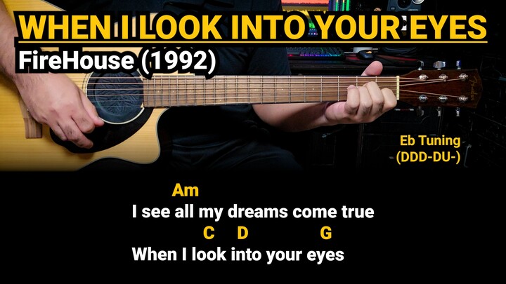 When I Look Into Your Eyes - FireHouse (1992) Easy Guitar Chords Tutorial with Lyrics Part 1 SHORTS