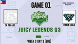 Z4 Pegaxy VS Virgin Souls Game 01 | Juicy Legends Q3 2022 | Mobile Legends