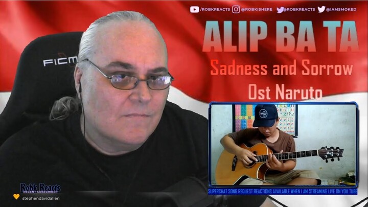 Alip Ba Ta - Sadness and Sorrow - Ost Naruto Acoustic guitar Cover - Reaction