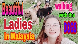 Beautiful ladies in malaysia (walking with the dogs)