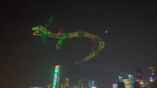 2024 เซินเจิ้น Masters Drone Performance! Rayquaza ทะยานเหนืออ่าวเซินเจิ้น! สัมผัสเสน่ห์ของเมืองหลวง