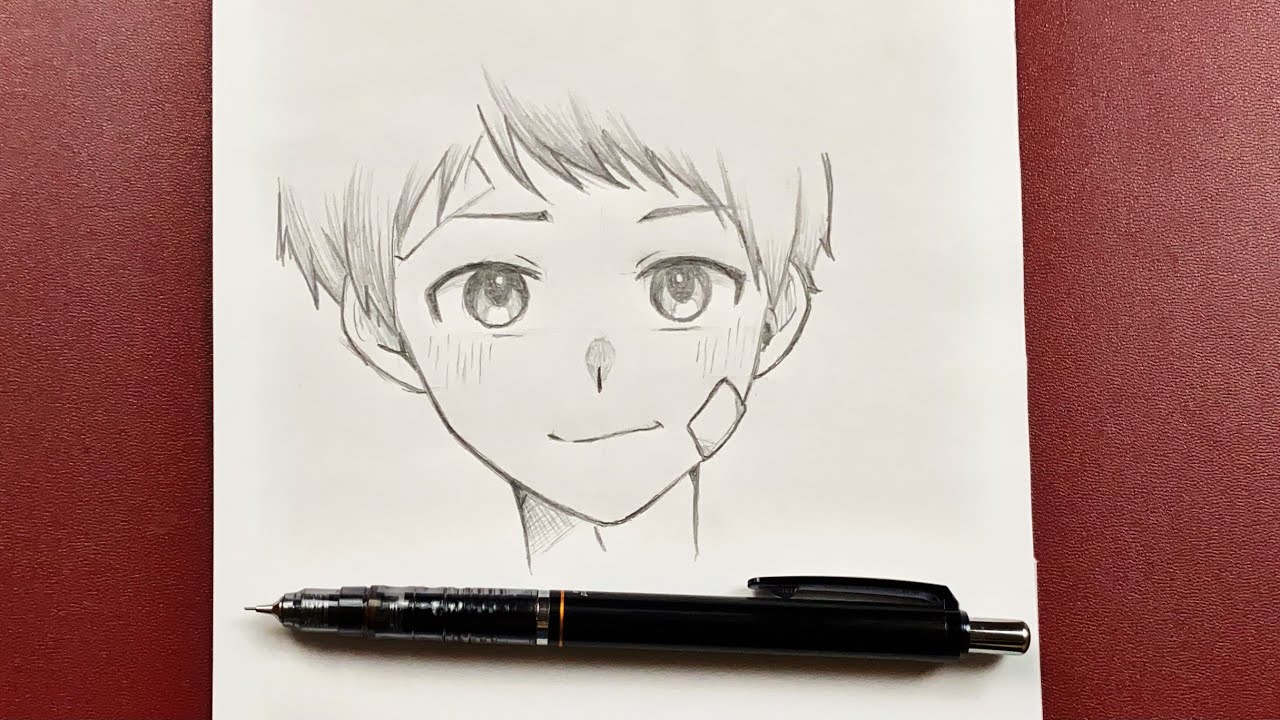 How to draw cute anime boy, Easy anime drawing, Easy drawing for  beginners