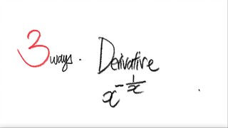 3 ways: Derivative x^(-1/x)