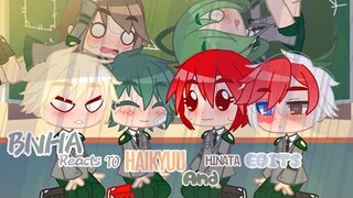 MHA Reacts To Haikyuu And Hinata Edits│AMVS│BNHA-MHA│Weeb-Wobble