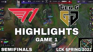 Highlight T1 vs GEN Game 1 Bán Kết LCK Mùa Xuân 2021 Semifinals LCK Spring 2021 T1 vs GenG
