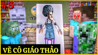 [ Lớp Học Quái Vật ] Cả Lớp  Vẽ Cô Giáo Thảo Tặng Thầy  | Minecraft Animation