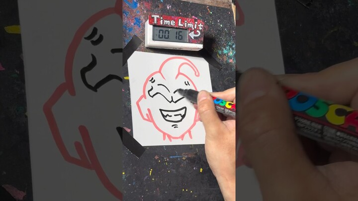 【ASMR】Drawing MajinBuu in 40 Seconds