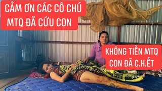 Đến thăm cháu bị xe tông gãy chân không tiền đành nằm đợi sự hỗ trợ của xã hội...!