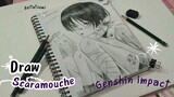 Drawing scaramouche 💜//From Genshin impact ✨