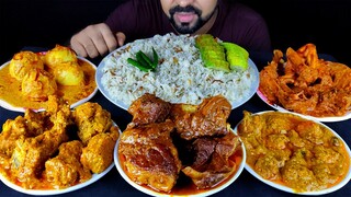 SPICY MUTTON CURRY, CHICKEN ROAST, PRAWN MALAI CURRY, EGG KORMA, DOI CHICKEN, PULAO ASMR MUKBANG |