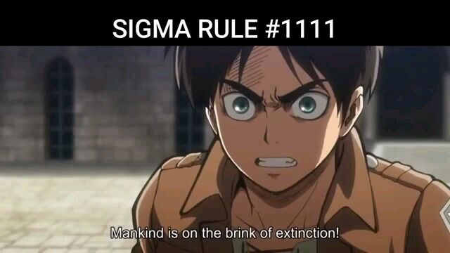 anime sigma rule so funny😂😂😂