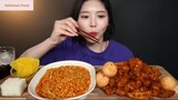 Món Hàn : Gà rán cay không xương với mì cay 1 #congthucmonngon