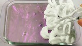 Creating slime with shaving cream mixes fake liquid