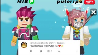 BMGO CHALLENGE: PLAY WITH PUTERIPO IN BEDWARS