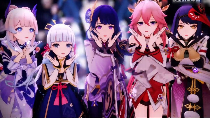 Genshin Impact MMD】❀Genshin Girl Group debut! Selamat bersenang-senang! Peluk aku! Lakukan apapun ya