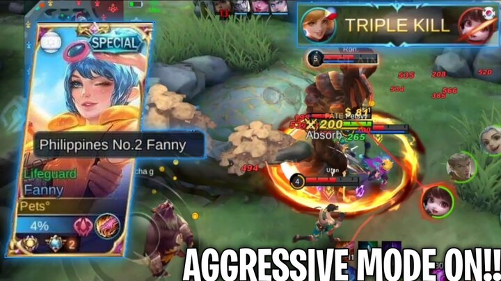 FANNY MONTAGE RANKED GAMES AGGRESSIVE MODE ON!! - Petsyy