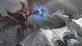 [Lukis] Adegan Yu-Gi-Oh "Dark Magician" VS "Meteor Dragon" [Cat Tebal]