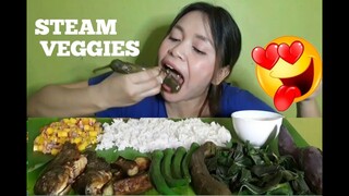 MUKBANG/TILAPIA NA MAY PALAMAN,STEAM VEGGIES,MANGA NA MAY SIBUYAS KAMATIS AT KAMOTE