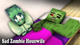 Monster School : Sad Zombie HouseWife - Sad Story - Minecraft Animation