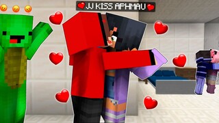 😍 APHMAU KISS JJ *maizen* ACCIDENTALLY - Minecraft 360° !