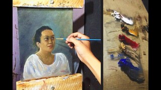 Oil Portrait Painting Demo - Grace Cabellon  | JK Art