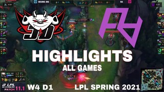 Highlight JDG vs RA (All Game) LPL Mùa Xuân 2021 | LPL Spring 2021 | JD Gaming vs Rare Atom