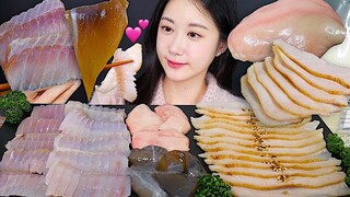 [ONHWA] Ikan pari yang difermentasi, suara mengunyah daging rebus! 💕 Sashimi pari bintik hati ikan m